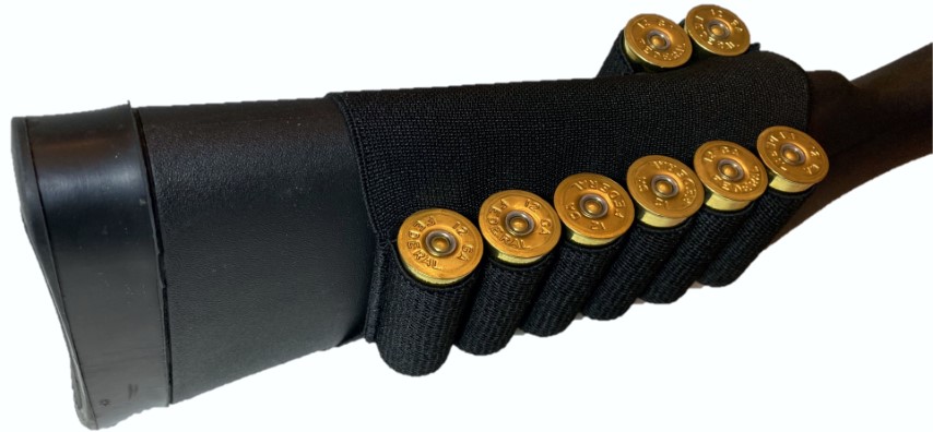8 SHELL, BUTTSTOCK SHOTGUN SHELL HOLDER WITH EXTRA GRIP - Click Image to Close